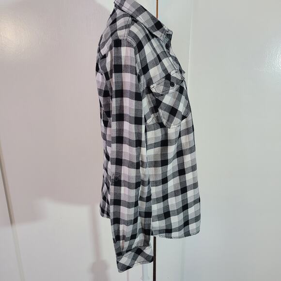 Duluth Trading Co Size M Women's T-Shirt Flannel Long Sleeve Shirt Plaid - Picture 3 of 8